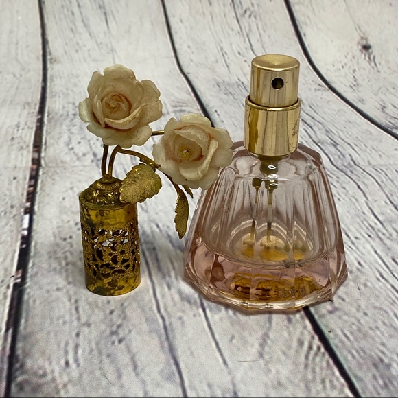 Vintage Tompadour pink rose gold perfume bottle - Picture 8 of 8